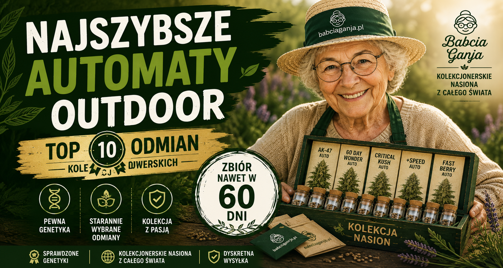 Najszybsze automaty Outdoor – TOP 10 odmian kolekcjonerskich | Babcia Ganja