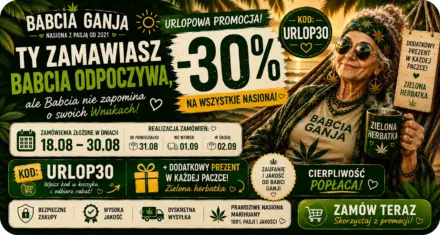 Babcia Ganja – urlopowa promocja -30% na nasiona z kodem URLOP30